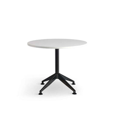 Eiffel Black Round Meeting Table 900 at Online8 Furniture Auckland NZ