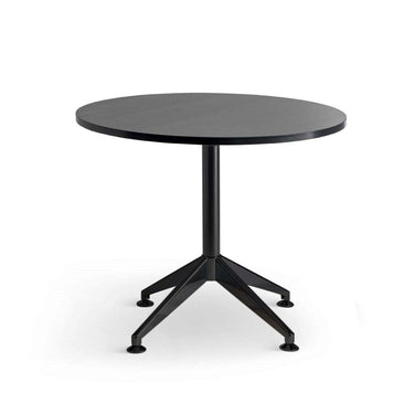 Eiffel Black Round Meeting Table 900 at Online8 Furniture Auckland NZ