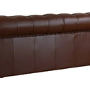 Elaiza Chesterfield 3-Seater Leather Sofa - Cuba Brown at Online8 Furniture Auckland NZ