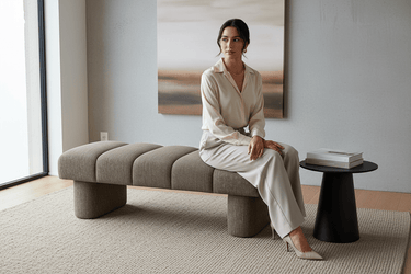 Elara Bench Seat - Dusty Seed at Online8 Furniture Auckland NZ