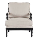 Elizabeth Bobbin Hamptons Armchair | Black at Online8 Furniture Auckland NZ