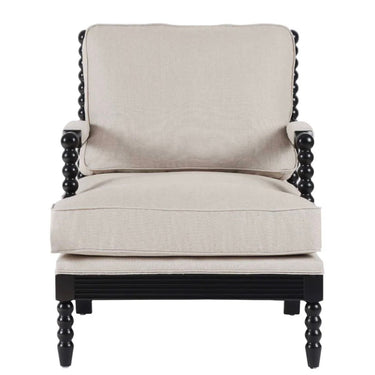 Elizabeth Bobbin Hamptons Armchair | Black at Online8 Furniture Auckland NZ