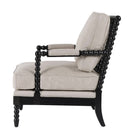 Elizabeth Bobbin Hamptons Armchair | Black at Online8 Furniture Auckland NZ
