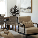Elizabeth Bobbin Hamptons Armchair | Black at Online8 Furniture Auckland NZ