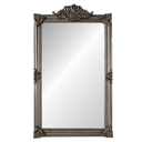 Elizabeth Ornate Beveled Floor Mirror - Antique Silver at Online8 Furniture Auckland NZ