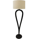Ellipse Wooden Floor Lamp - Black Sandblast at Online8 Furniture Auckland NZ