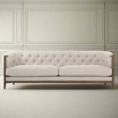 Regal Tufted 3 Seater Sofa - Cream at Online8 Furniture Auckland NZ