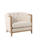 Regal Tufted Armchair - Cream at Online8 Furniture Auckland NZ