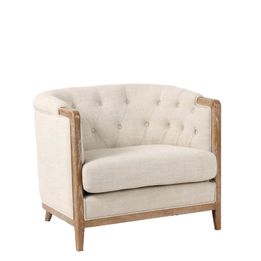 Regal Tufted Armchair - Cream at Online8 Furniture Auckland NZ