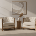 Regal Tufted Armchair - Cream at Online8 Furniture Auckland NZ