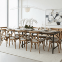 Emile Iron and wood Trestle Table - 3000mm at Online8 Furniture Auckland NZ