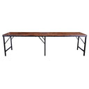 Emile Iron and wood Trestle Table - 3M at Online8 Furniture Auckland NZ