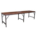 Emile Iron and wood Trestle Table - 3M at Online8 Furniture Auckland NZ