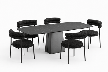 Emilia Stone Dining Table - 1800 at Online8 Furniture Auckland NZ