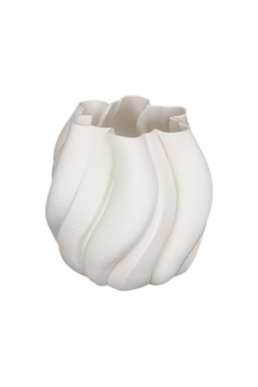 Emmy White 3D Printed Ceramic Vase - Small at Online8 Furniture Auckland NZ