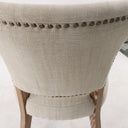Ezra Dining Studded Chair - Natural Linen at Online8 Furniture Auckland NZ