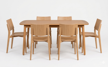 Fara Dining Table – Natural Oak at Online8 Furniture Auckland NZ