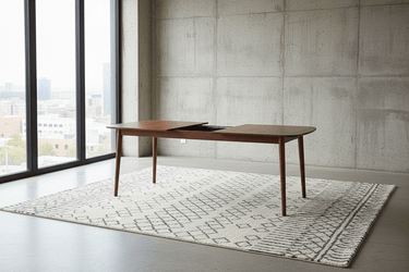 Fara Extendable Dining Table – Brown Oak at Online8 Furniture Auckland NZ