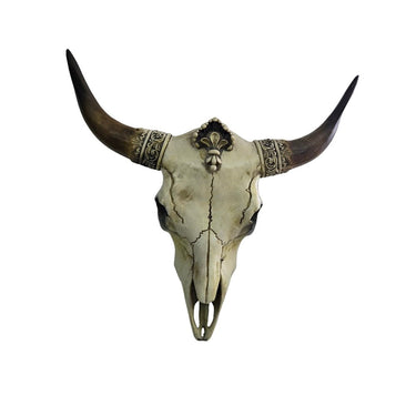 Faux Bone OX Skull Wall Hanging at Online8 Furniture Auckland NZ