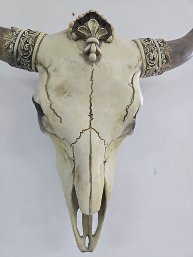 Faux Bone OX Skull Wall Hanging at Online8 Furniture Auckland NZ