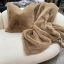 Faux Fur Cushion - Peanut at Online8 Furniture Auckland NZ