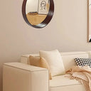 Felix Wooden Round Wall Mirror at Online8 Furniture Auckland NZ