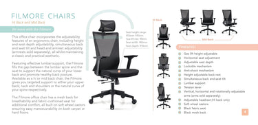 Filmore Mid Back Mesh Chair at Online8 Furniture Auckland NZ