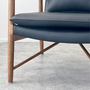 Finn Mid-Century Leather Armchair at Online8 Furniture Auckland NZ