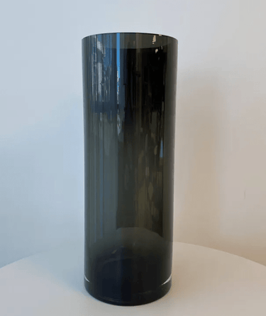 Fleur Cylindrical Glass Vase - Large Obsidian at Online8 Furniture Auckland NZ