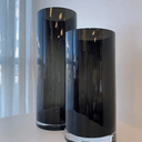 Fleur Cylindrical Glass Vase - Small Obsidian at Online8 Furniture Auckland NZ