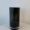 Fleur Cylindrical Glass Vase - Small Obsidian at Online8 Furniture Auckland NZ