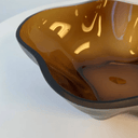 Fleur Decorative Glass Bowl - Amber at Online8 Furniture Auckland NZ