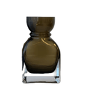 Fleur Round Neck Glass Vase - Small Smoked Olive at Online8 Furniture Auckland NZ