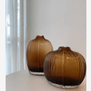 Fleur Shoulder Glass Vase - Large Amber at Online8 Furniture Auckland NZ