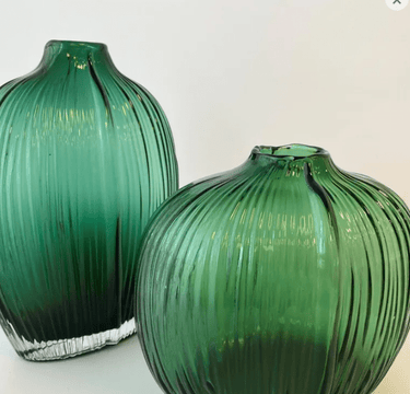 Fleur Shoulder Glass Vase - Large Emerald at Online8 Furniture Auckland NZ