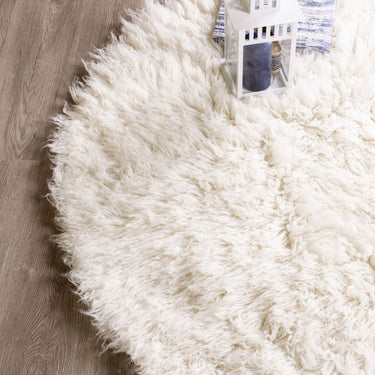Flokati Pure NZ Wool Round Rug - 200x200cm at Online8 Furniture Auckland NZ