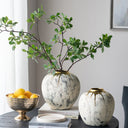 Flower Vase Large - White & Gold at Online8 Furniture Auckland NZ