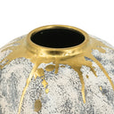 Flower Vase Large - White & Gold at Online8 Furniture Auckland NZ