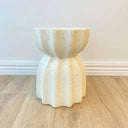 Fluted Side Table - White Fleck at Online8 Furniture Auckland NZ
