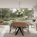 Foundry Parquet Oval Dining Suite - 6 Seater at Online8 Furniture Auckland NZ