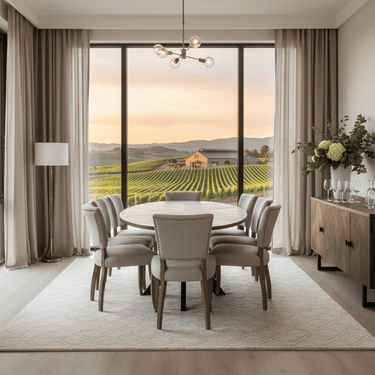 Foundry Parquet Oval Dining Suite - 8 Seater at Online8 Furniture Auckland NZ