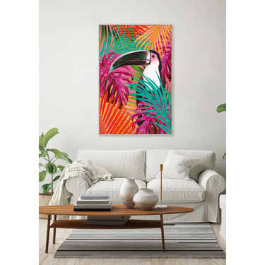 Framed Canvas Art - Toucan at Online8 Furniture Auckland NZ
