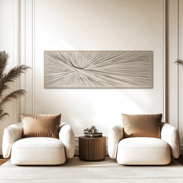 Framed Canvas Plaster & Textile - Taupe at Online8 Furniture Auckland NZ