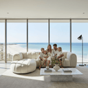 Frazier Sofa with Left Chaise - Taupe Fleck at Online8 Furniture Auckland NZ