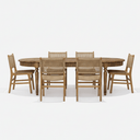 French Provincial Elm Dining Suite - 6 Seater at Online8 Furniture Auckland NZ