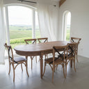 French Provincial Elm Oval Dining Table at Online8 Furniture Auckland NZ