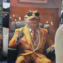 Gangster Crocodile Framed Canvas Wall Art at Online8 Furniture Auckland NZ