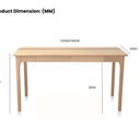 Genji Oak Office Desk - Natural 1200mm at Online8 Furniture Auckland NZ