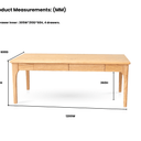 Genji 4 Drawers Coffee Table - Natural at Online8 Furniture Auckland NZ