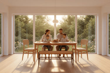 Genji Dining Suite with 4 Chairs and Bench - 6 Seater at Online8 Furniture Auckland NZ
